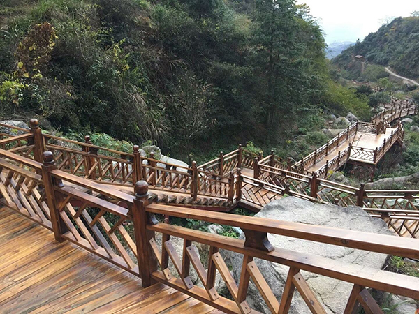 護欄、棧道、古木橋